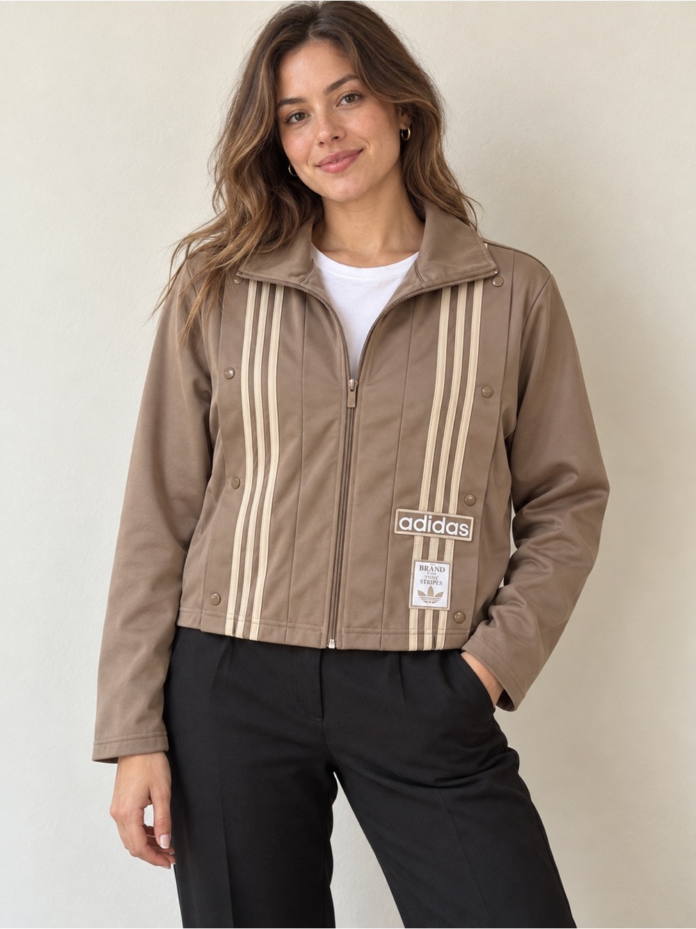 Adidas Originals Women’s Track Jacket Medium Chalky Brown NWT